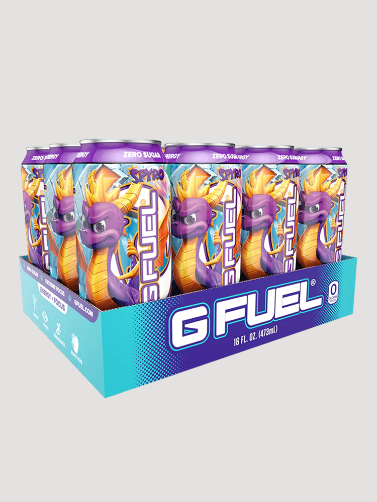 GFuel Energy Cans 12 Pack-Drinks & RTDs-G Fuel-Spyro Dragon Fruit-Club Bunker