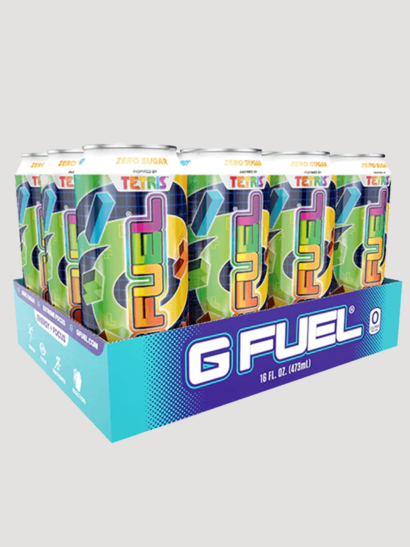 GFuel Energy Cans 12 Pack-Drinks &amp; RTDs-G Fuel-Tetris Blast-Club Bunker
