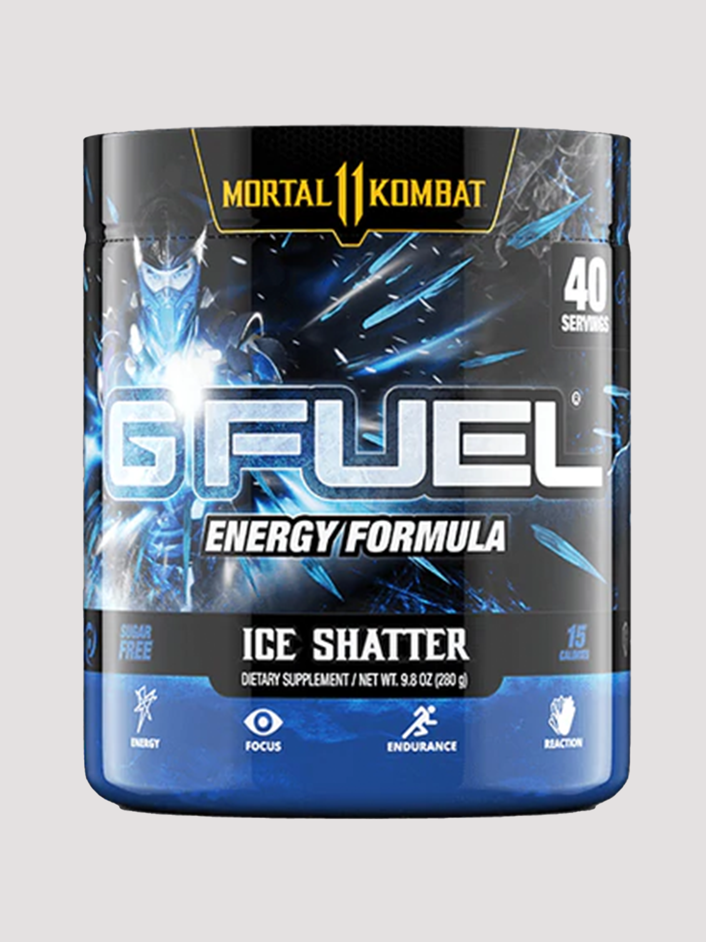 GFuel Energy Formula Powder Tub-Preworkout-G Fuel-Mortal Kombat Ice Shatter-Club Bunker