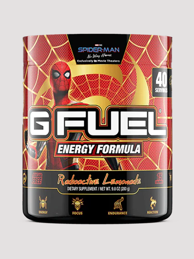 GFuel Energy Formula Powder Tub-Preworkout-G Fuel-Spiderman Radioactive Lemonade - Hybrid-Club Bunker