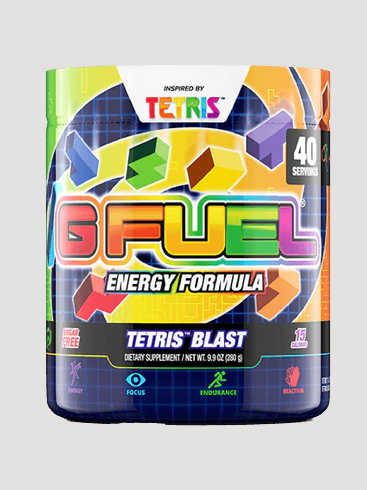 GFuel Energy Formula Powder Tub-Preworkout-G Fuel-Tetris Blast-Club Bunker