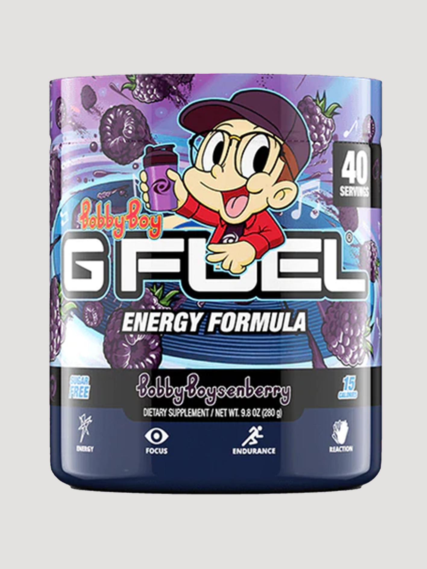 GFuel Energy Formula Powder Tub-Preworkout-G Fuel-Bobby Boysenberry-Club Bunker
