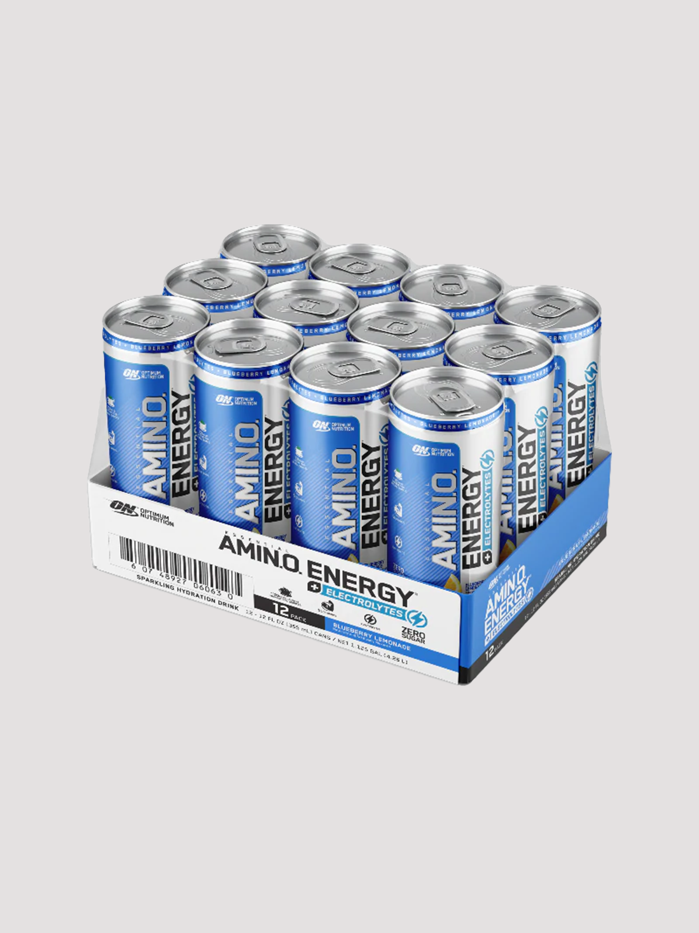 Amino Energy 12 Pack-Drinks &amp; RTDs-Optimum Nutrition-Blueberry Lemonade-Club Bunker