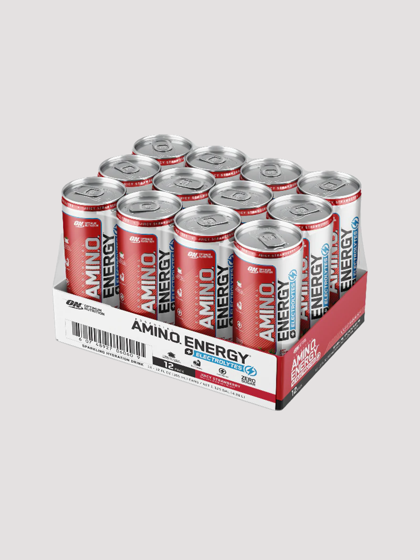 Amino Energy 12 Pack-Drinks &amp; RTDs-Optimum Nutrition-Strawberry-Club Bunker