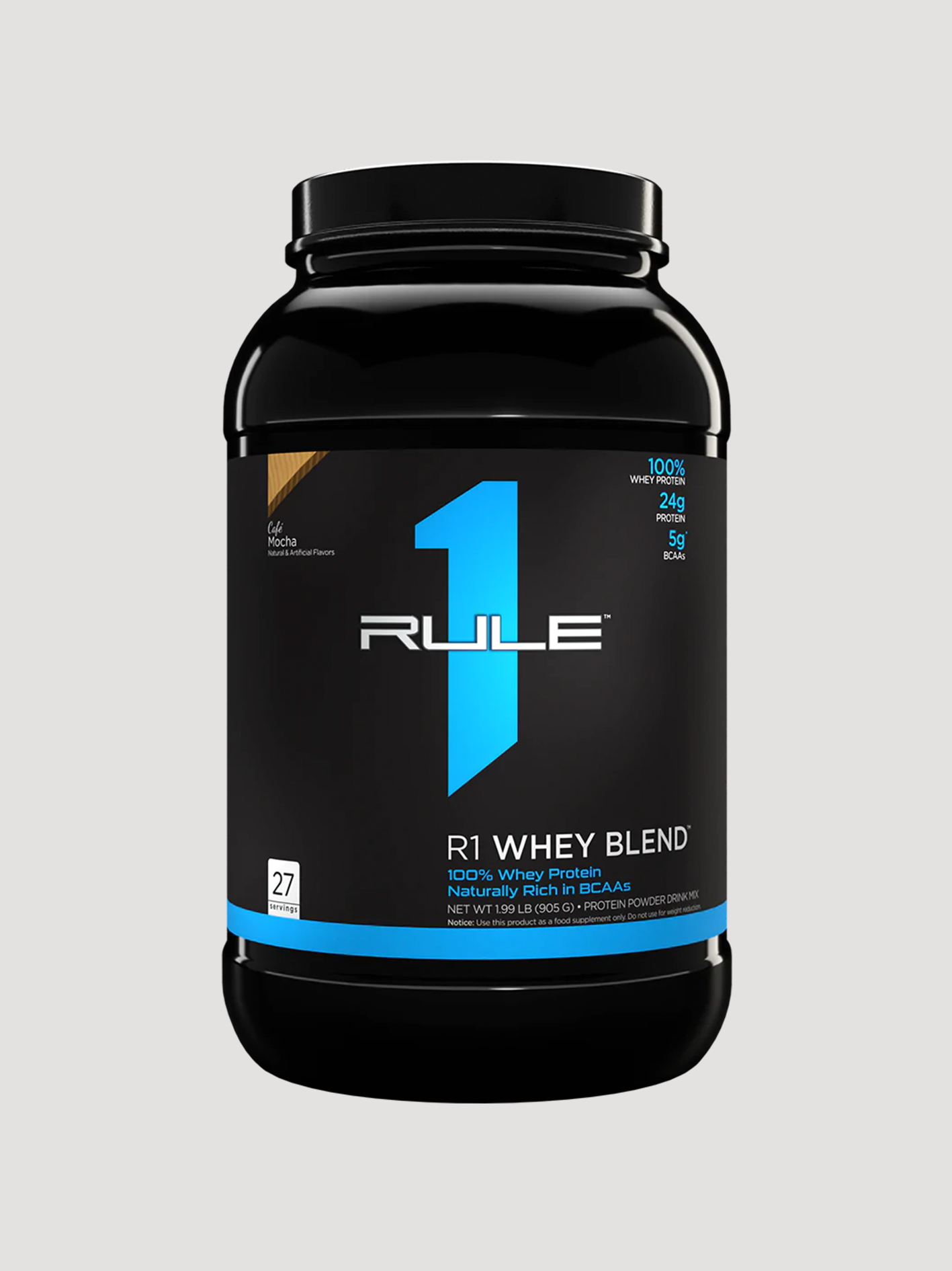 R1 Whey Blend Protein Powder 2lb by Rule1-Protein-Rule1-Cafe Mocha-Club Bunker