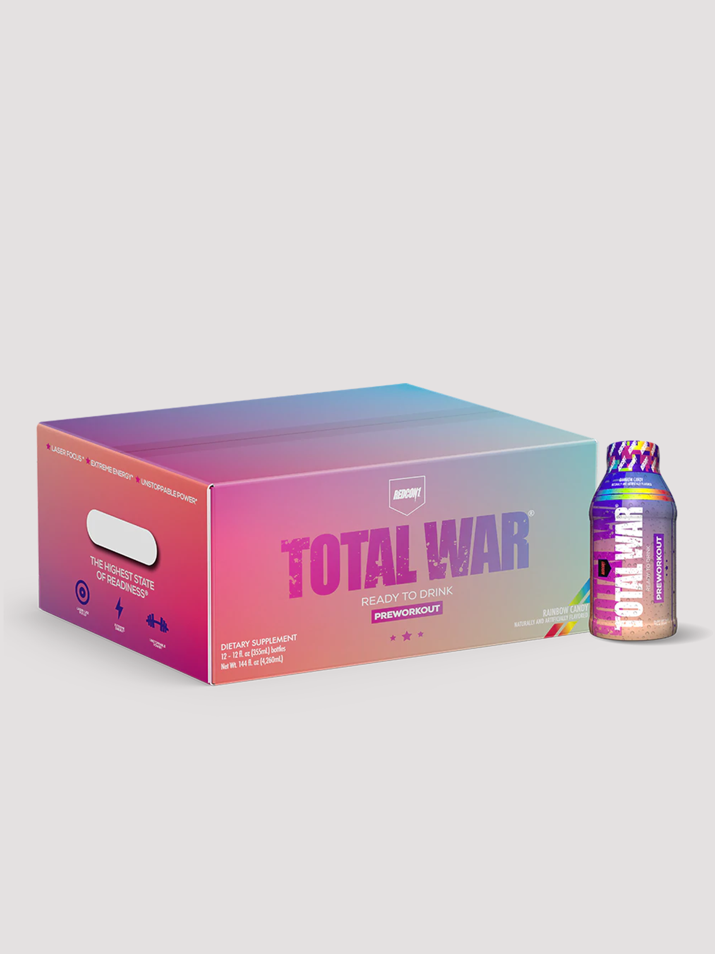 Total War RTD 12 Pack-Drinks & RTDs-Redcon1-Rainbow Candy-Club Bunker