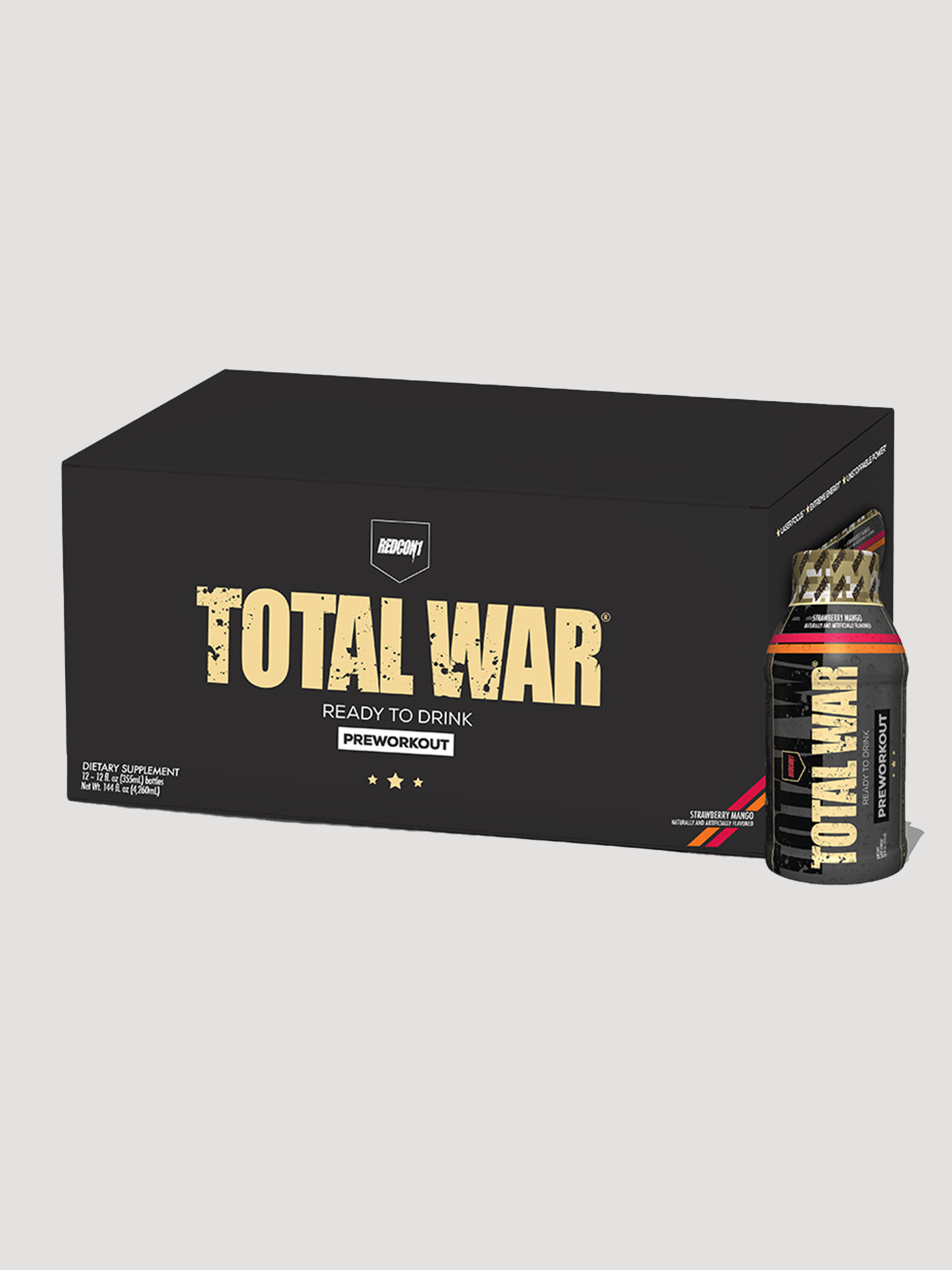 Total War RTD 12 Pack-Drinks & RTDs-Redcon1-Strawberry Mango-Club Bunker